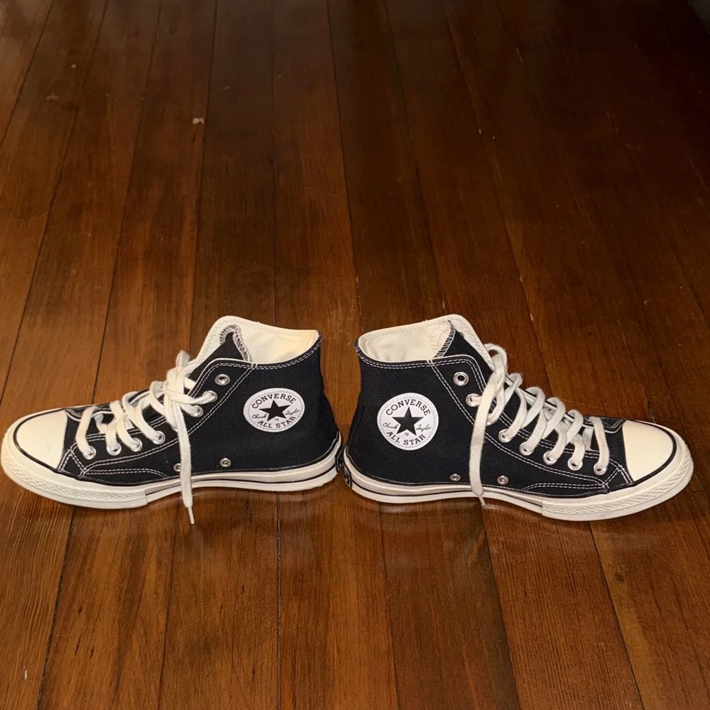 Converse Black and White 70 All Star High Top Sneakers - Picture 3 of 6